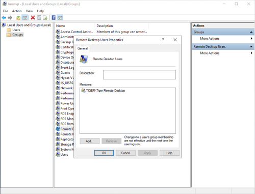 Groups on Tiger-File Server